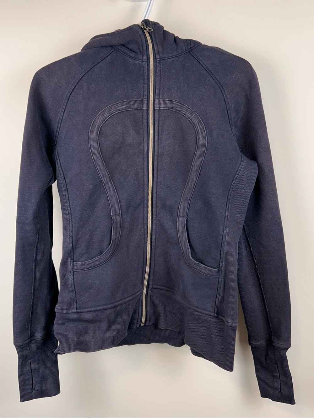 Lululemon Scuba Hoodie Size 8 Dark Purple Full Zip Cotton Fleece